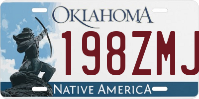 OK license plate 198ZMJ