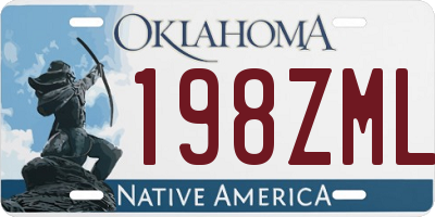OK license plate 198ZML