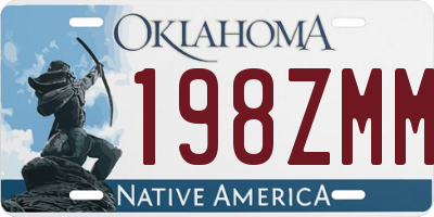 OK license plate 198ZMM