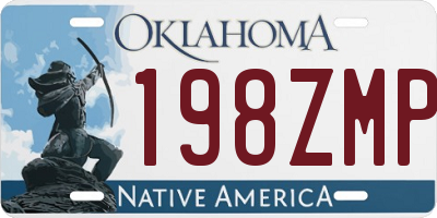 OK license plate 198ZMP