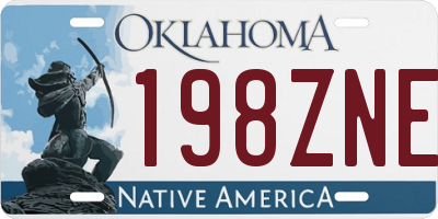 OK license plate 198ZNE