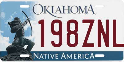 OK license plate 198ZNL