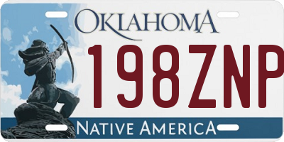 OK license plate 198ZNP