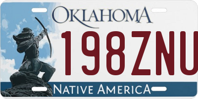 OK license plate 198ZNU