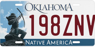 OK license plate 198ZNV