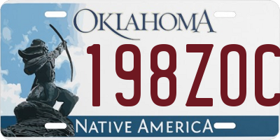OK license plate 198ZOC