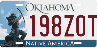 OK license plate 198ZOT