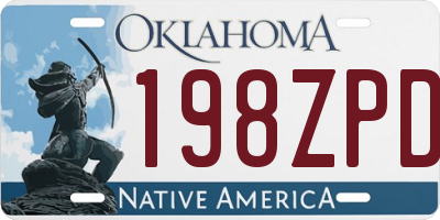 OK license plate 198ZPD
