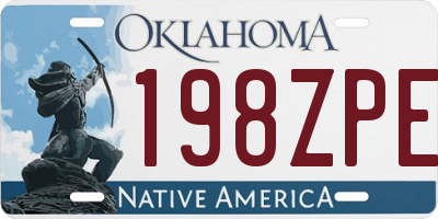 OK license plate 198ZPE