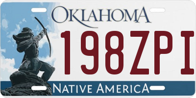 OK license plate 198ZPI
