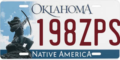 OK license plate 198ZPS