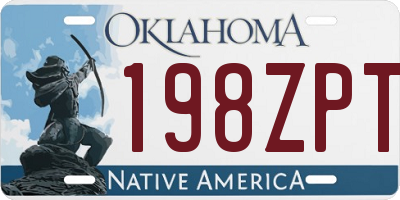 OK license plate 198ZPT