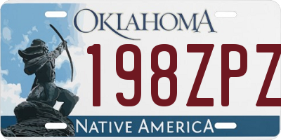 OK license plate 198ZPZ