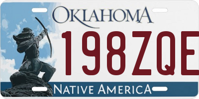 OK license plate 198ZQE