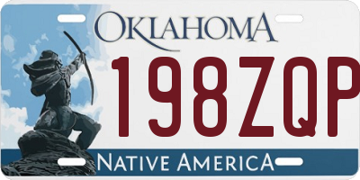 OK license plate 198ZQP