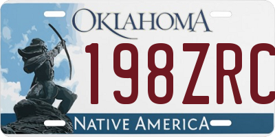 OK license plate 198ZRC