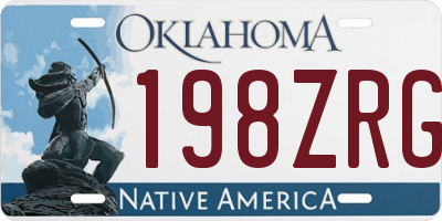 OK license plate 198ZRG