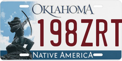 OK license plate 198ZRT