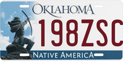 OK license plate 198ZSC