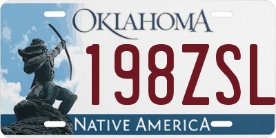 OK license plate 198ZSL