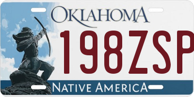 OK license plate 198ZSP