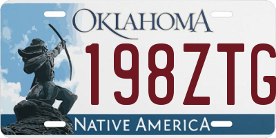 OK license plate 198ZTG
