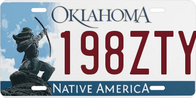 OK license plate 198ZTY