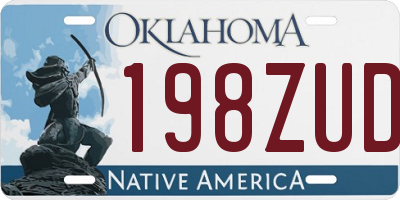 OK license plate 198ZUD