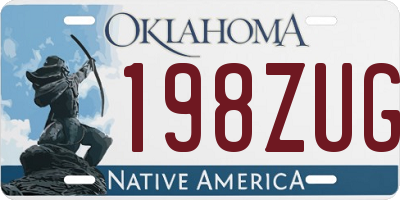 OK license plate 198ZUG