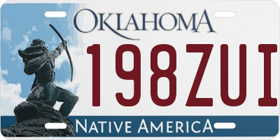 OK license plate 198ZUI