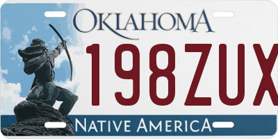 OK license plate 198ZUX