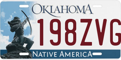 OK license plate 198ZVG