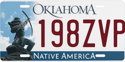 OK license plate 198ZVP
