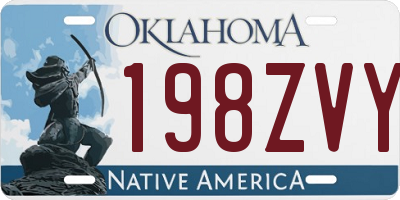 OK license plate 198ZVY