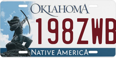 OK license plate 198ZWB