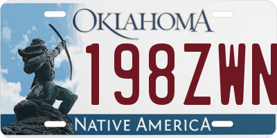 OK license plate 198ZWN