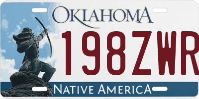 OK license plate 198ZWR