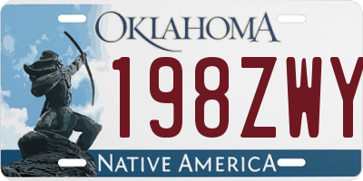 OK license plate 198ZWY