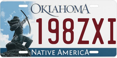 OK license plate 198ZXI