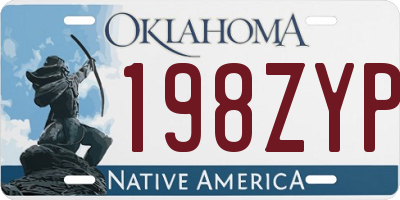 OK license plate 198ZYP