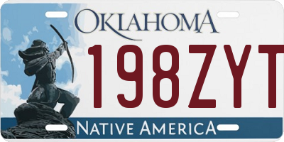 OK license plate 198ZYT