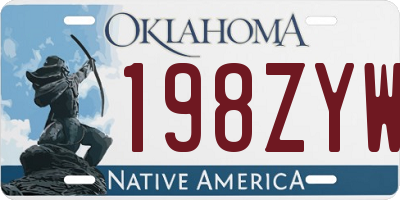 OK license plate 198ZYW