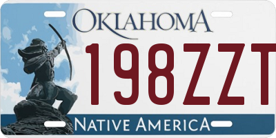 OK license plate 198ZZT