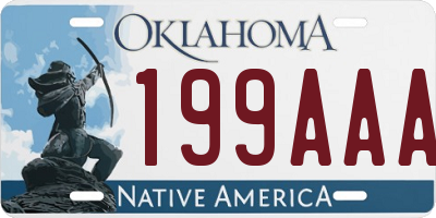 OK license plate 199AAA