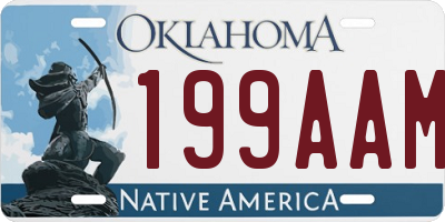 OK license plate 199AAM