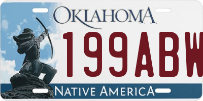 OK license plate 199ABW