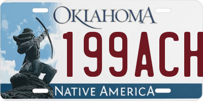 OK license plate 199ACH