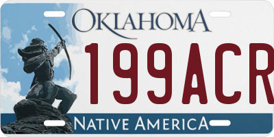 OK license plate 199ACR