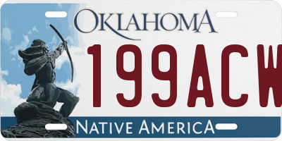 OK license plate 199ACW