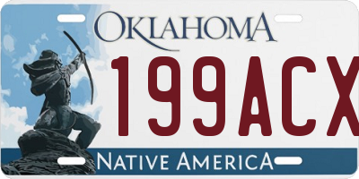 OK license plate 199ACX